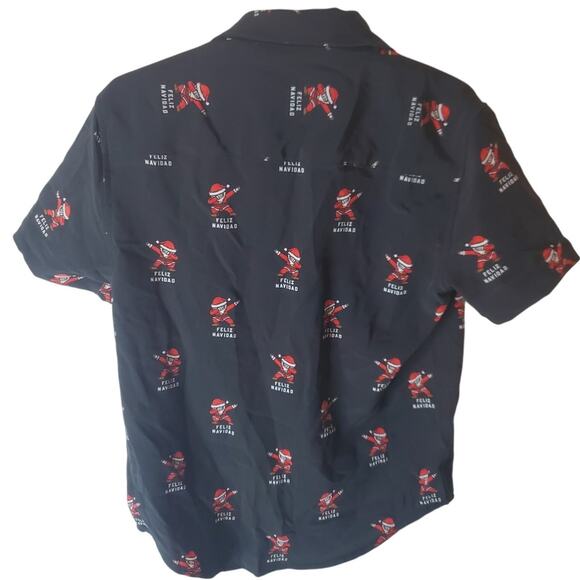 Denim + Flower Feliz Navidad Santa Collared Shirt, Boys 5/6, NWT - Picture 3 of 6